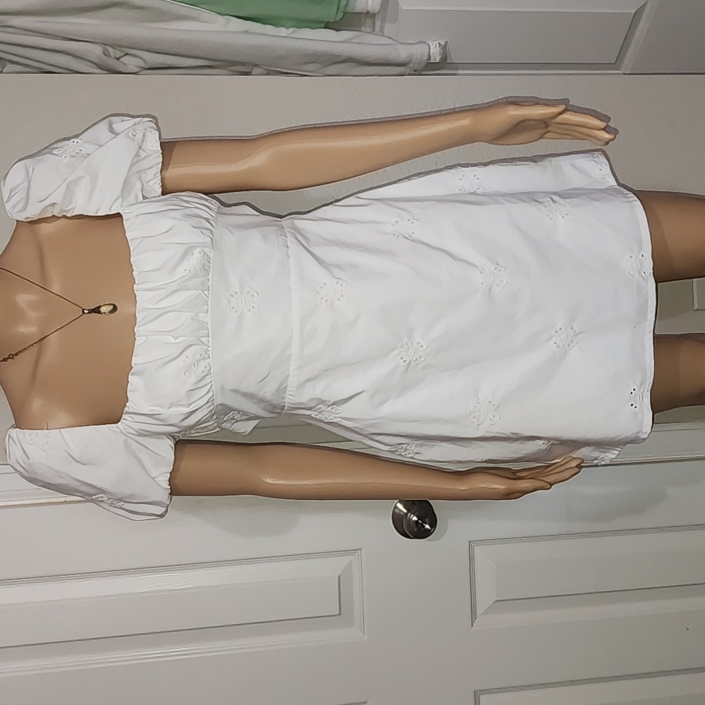 ZARA  OPENWORK  EMBROIDERED DRESS
